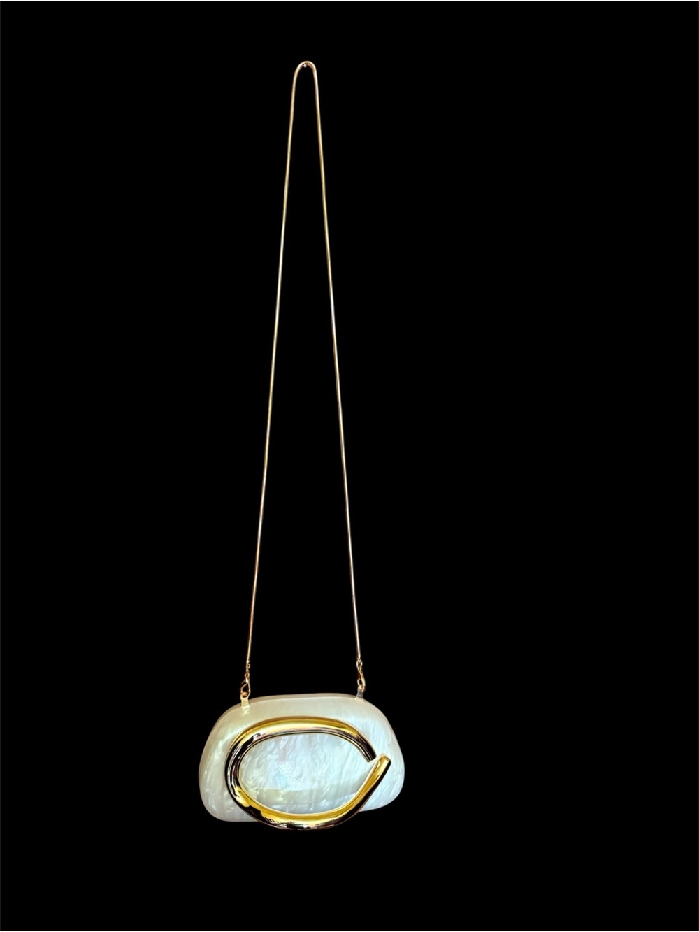 Amazon Mother-of-Pearl Clutch with Gold Accent